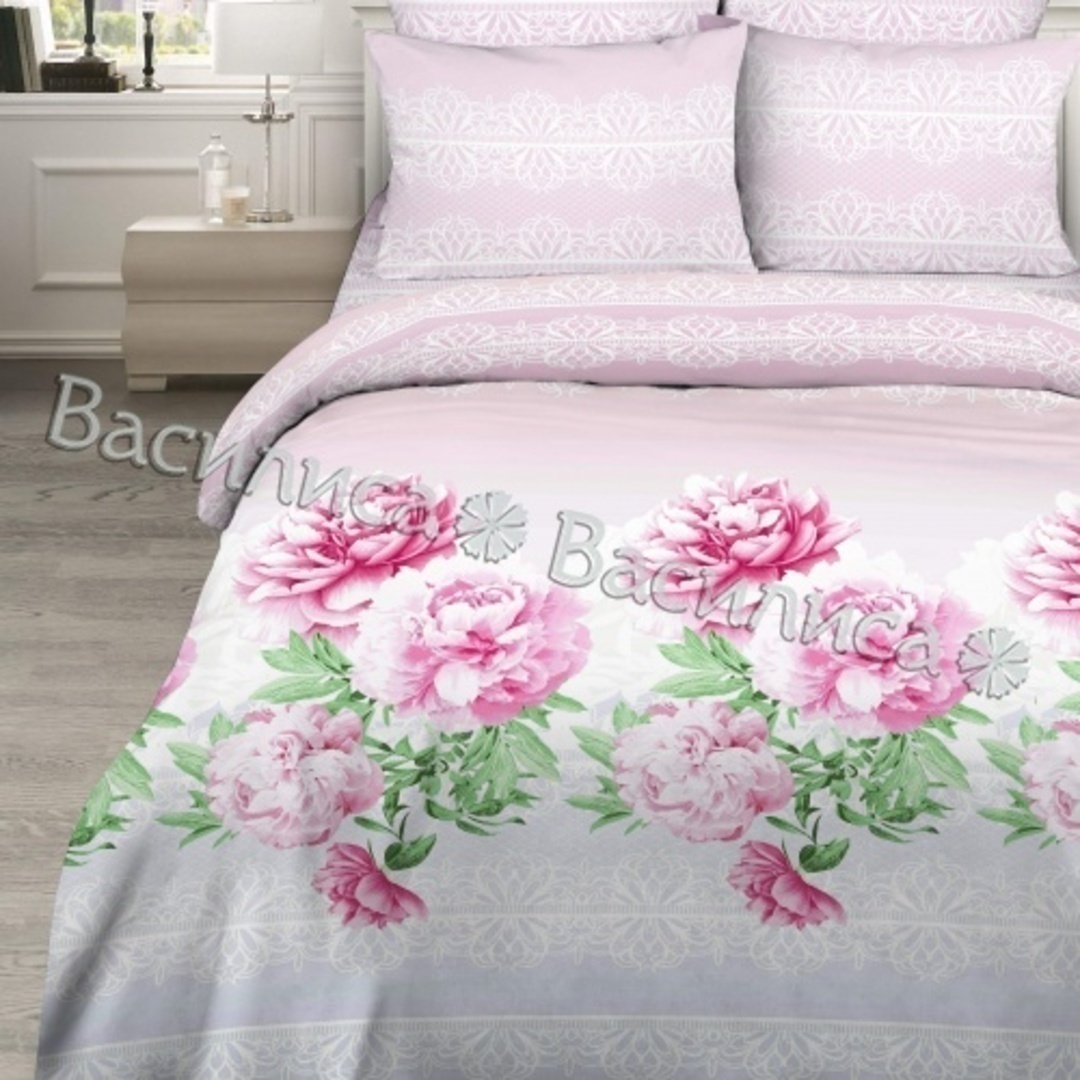 КПБ 2сп бязь Василиса/Delight <7463-1 Пионовый бархат>