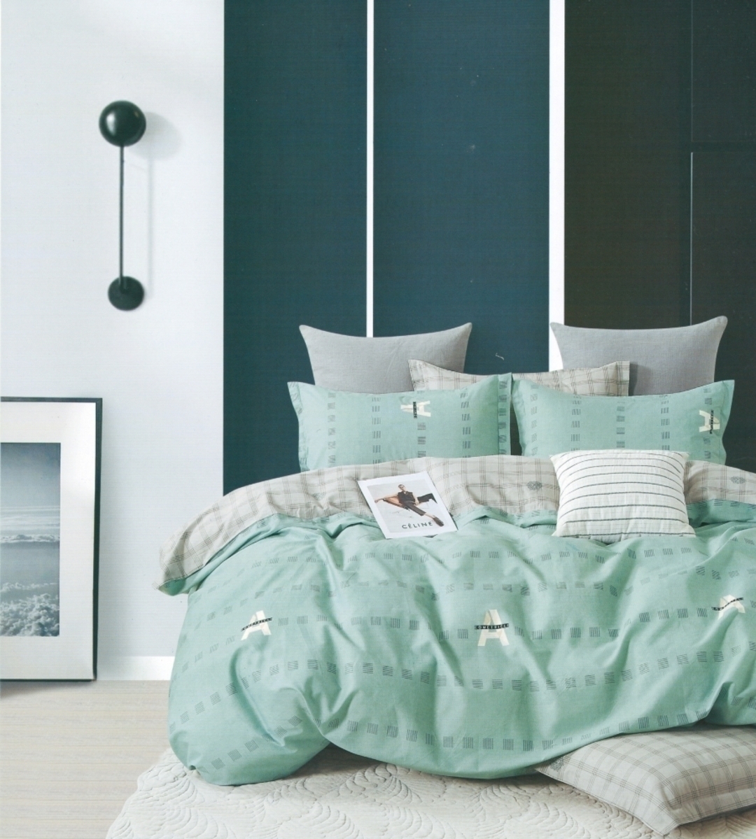 КПБ евро сатин Темно-синяя коллекция (нав 50*70-2шт) Реноме <ПП 7108> (арт.124/013)