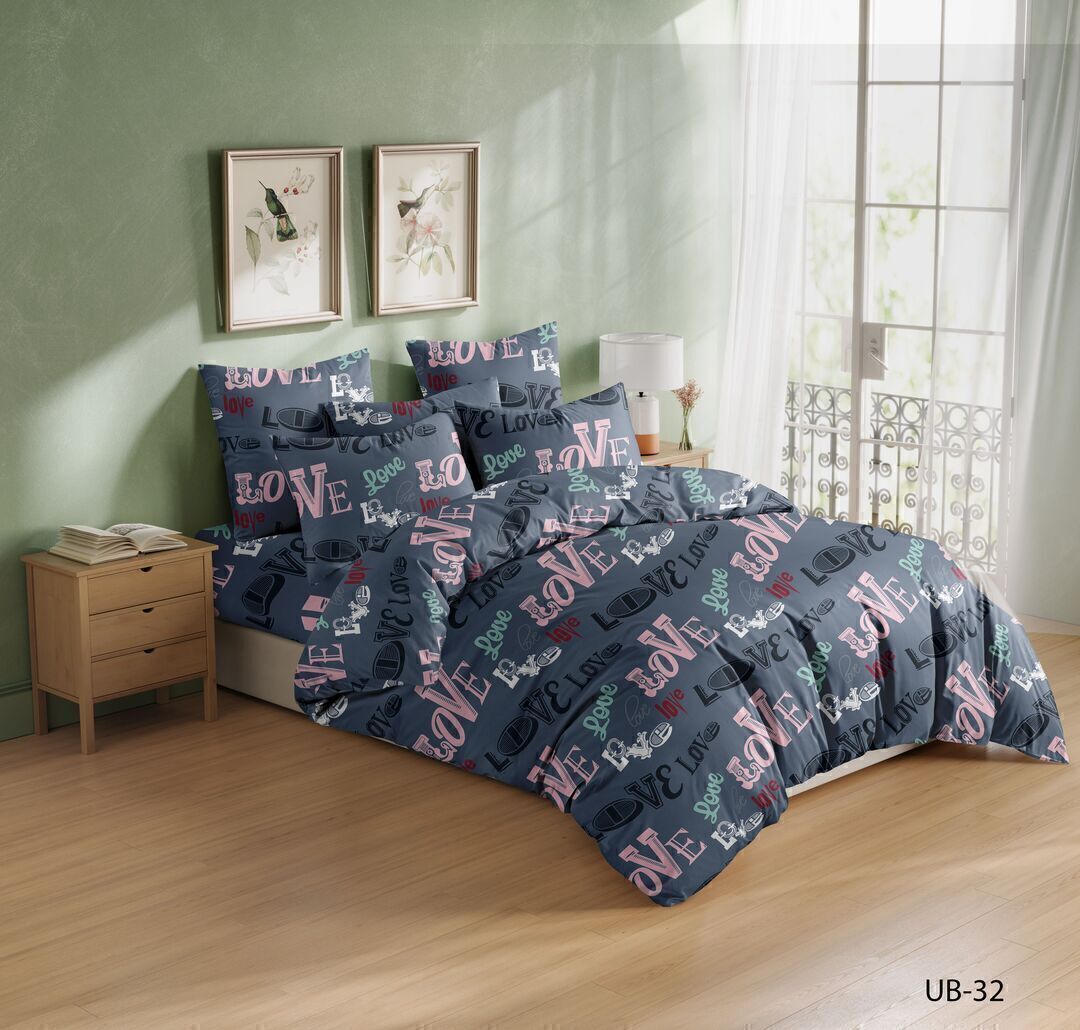 КПБ 2сп бязь Бояртекс с европростыней (Акварель) <UB-32. Скидка 28%>