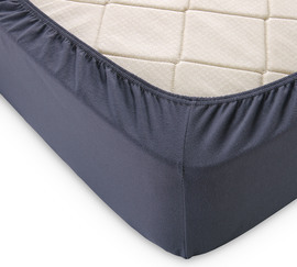 Простыня трикотажная на резинке 125гр борт 20 Текс-Дизайн<200*200, антрацит евро>